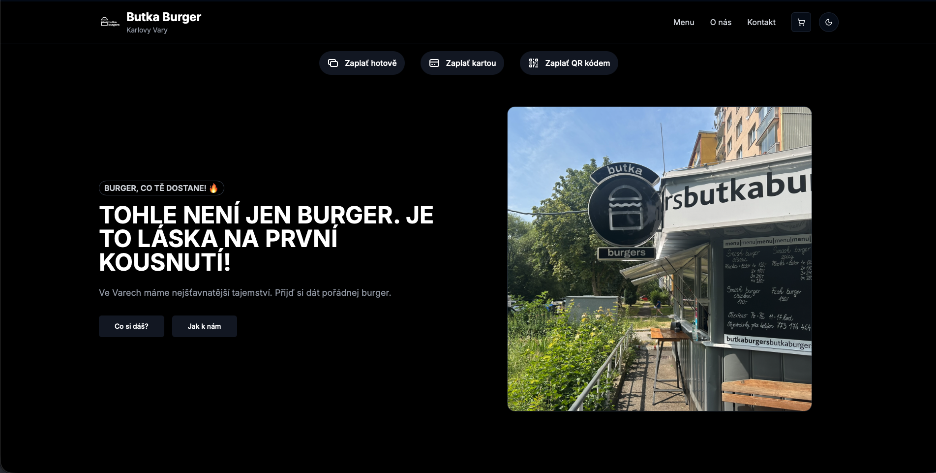 Butka.cz - screenshot webu restaurace